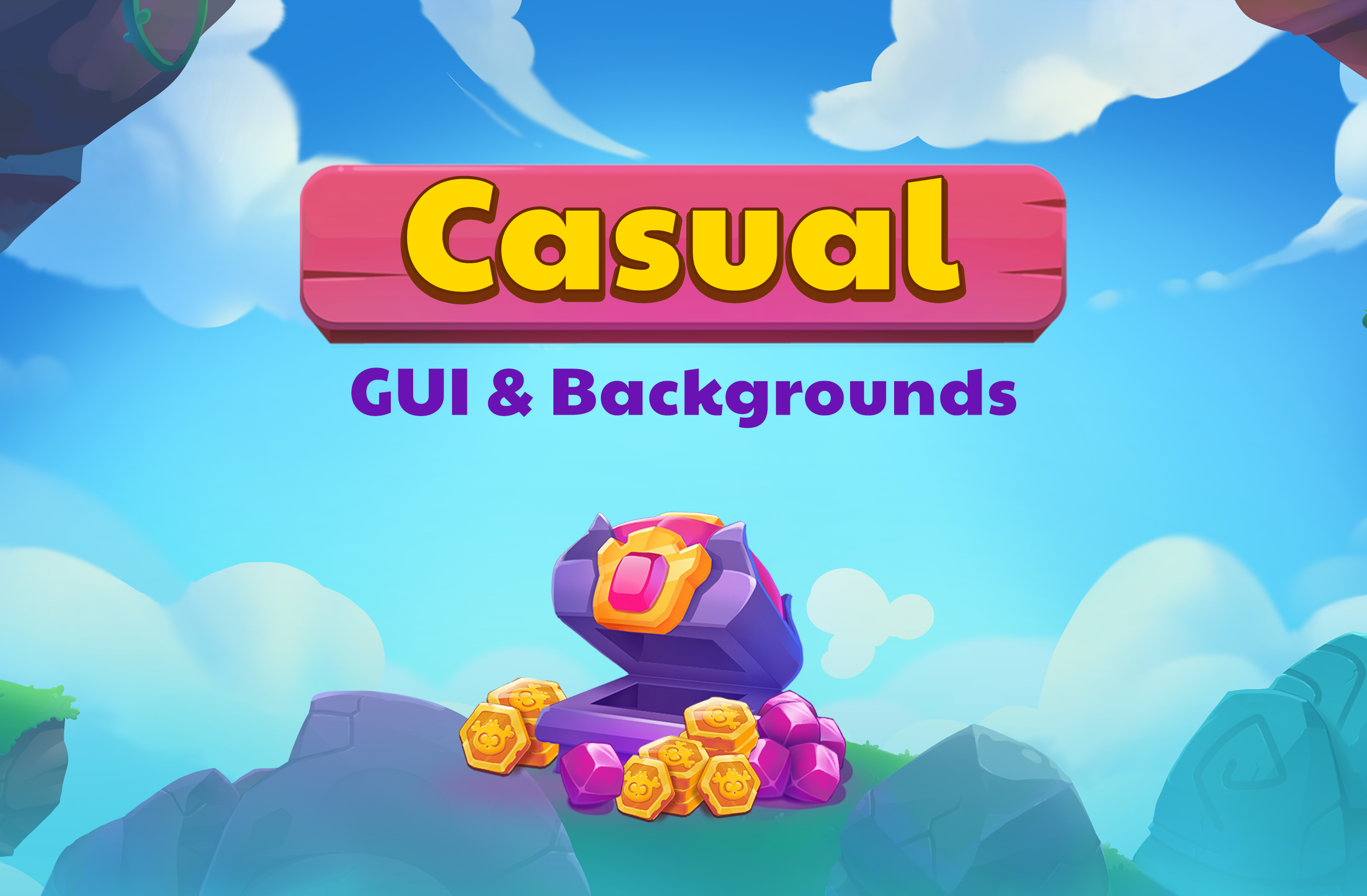 Casual Shooter Pack: GUI&Backgrounds