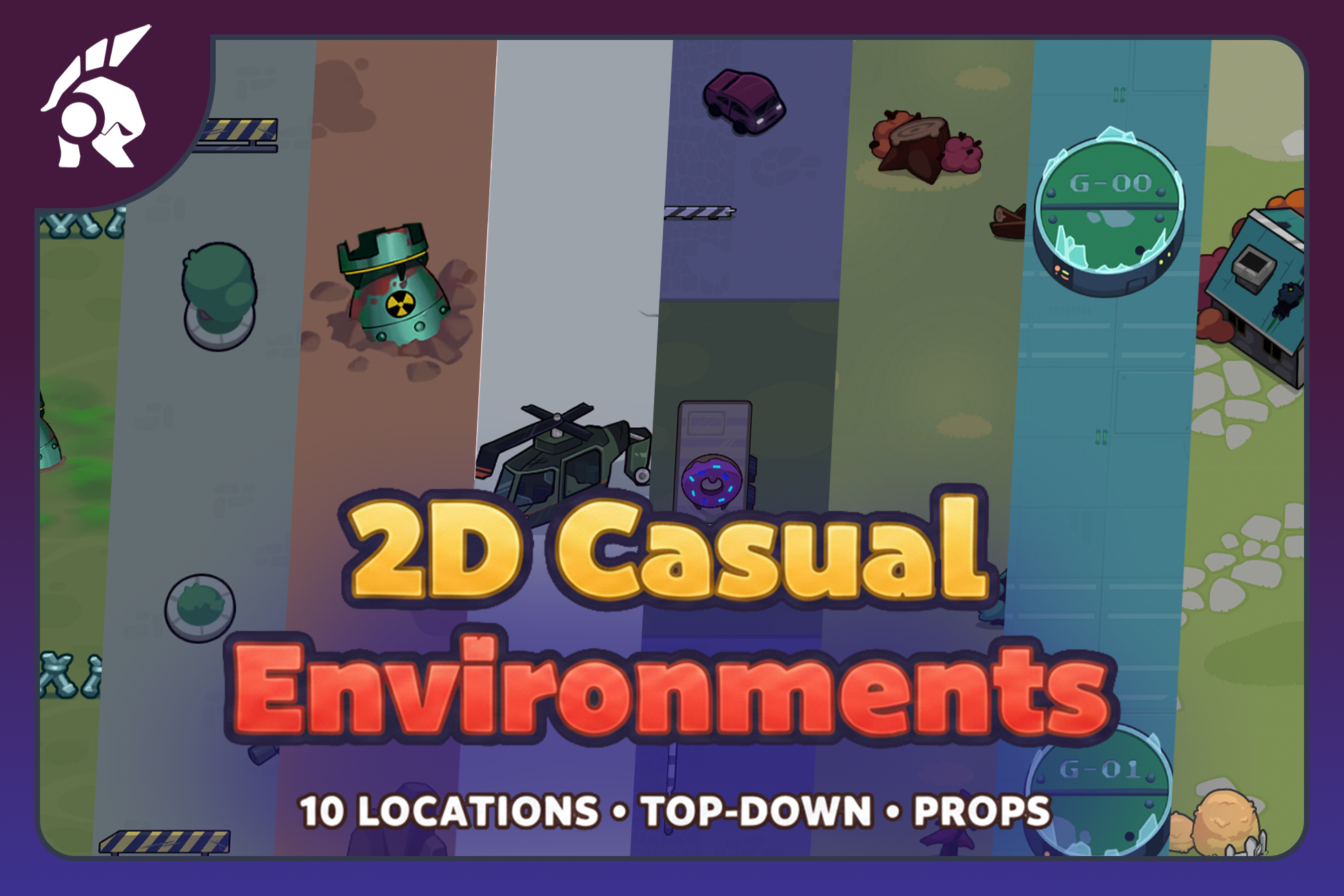 2D Casual Environments - 10 Locations Presets
